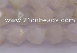 CMS1156 15.5 inches 12mm faceted nuggets white moonstone beads