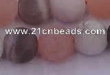 CMS1163 15.5 inches 12mm round matte rainbow moonstone beads