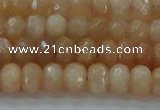 CMS1170 15.5 inches 4*6mm faceted rondelle moonstone beads