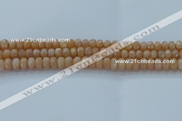 CMS1171 15.5 inches 5*8mm faceted rondelle moonstone beads