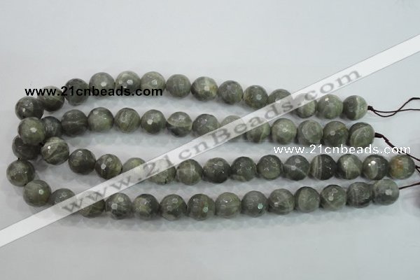 CMS126 15.5 inches 14mm faceted round moonstone gemstone beads
