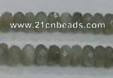 CMS128 15.5 inches 6*10mm faceted rondelle moonstone gemstone beads