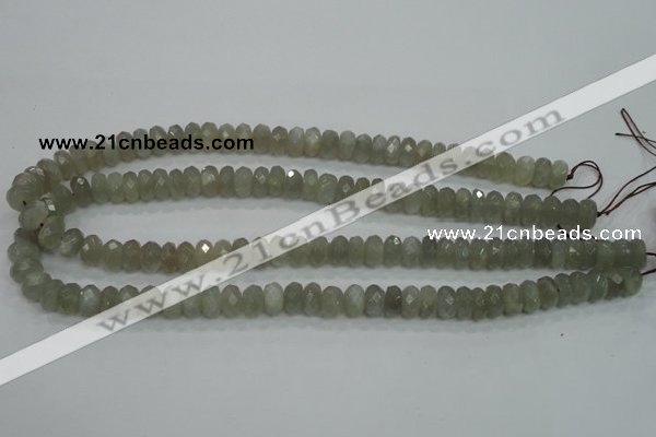 CMS128 15.5 inches 6*10mm faceted rondelle moonstone gemstone beads