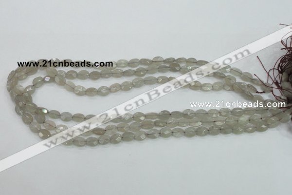 CMS131 15.5 inches 7*8mm faceted oval moonstone gemstone beads