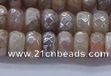 CMS1322 15.5 inches 5*8mm faceted rondelle AB-color moonstone beads