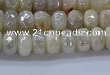 CMS1341 15.5 inches 4*6mm faceted rondelle AB-color white moonstone beads