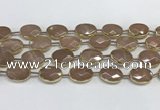 CMS1345 7.5 inches 13*18mm faceted oval moonstone beads