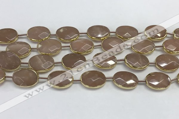 CMS1345 7.5 inches 13*18mm faceted oval moonstone beads