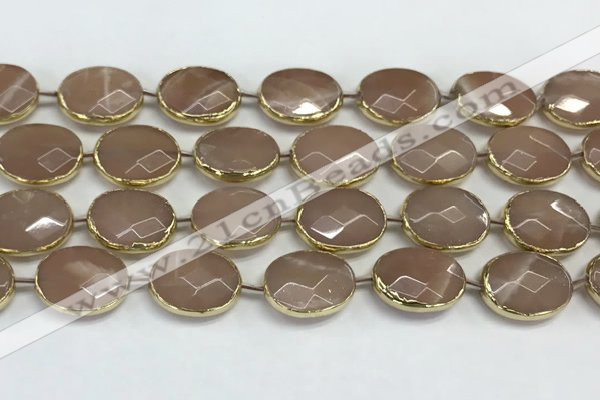 CMS1346 7.5 inches 15*20mm faceted oval moonstone beads