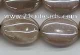 CMS1350 15.5 inches 12*16mm oval AB-color moonstone beads