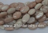 CMS14 15.5 inches 8*12mm oval moonstone gemstone beads wholesale