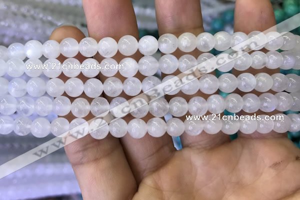 CMS1401 15.5 inches 6mm round white moonstone beads wholesale