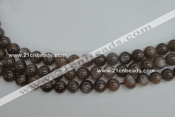 CMS142 15.5 inches 8mm round natural grey moonstone beads