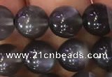 CMS1429 15.5 inches 8mm round black moonstone gemstone beads