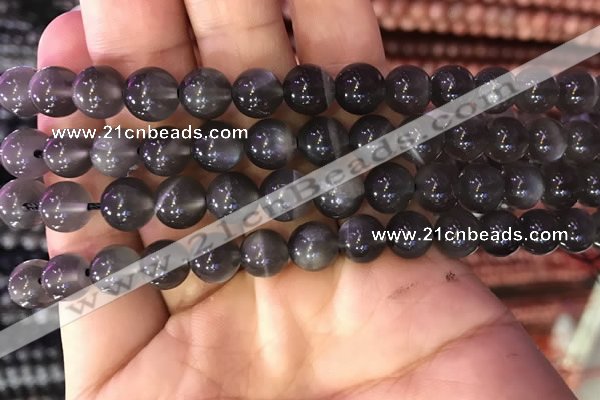 CMS1430 15.5 inches 10mm round black moonstone gemstone beads