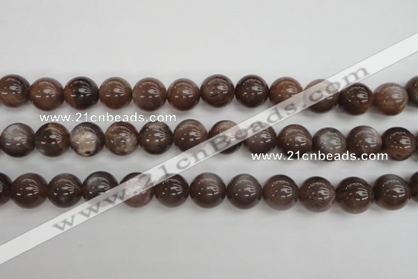 CMS145 15.5 inches 12mm round natural grey moonstone beads