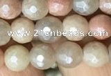 CMS1451 15.5 inches 6mm faceted round AB-color moonstone beads