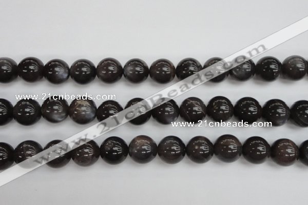 CMS146 15.5 inches 12mm round natural grey moonstone beads