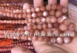 CMS1482 15.5 inches 4mm - 12mm round golden moonstone graduated beads