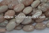 CMS15 15.5 inches 10*14mm oval moonstone gemstone beads wholesale