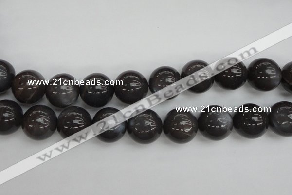 CMS150 15.5 inches 16mm round natural grey moonstone beads