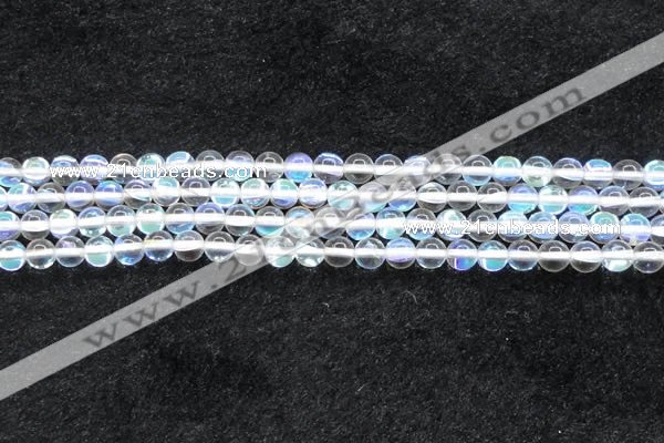 CMS1502 15.5 inches 8mm round synthetic moonstone beads wholesale