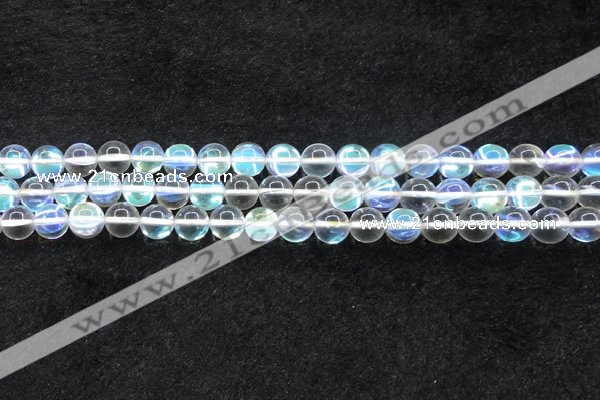 CMS1503 15.5 inches 10mm round synthetic moonstone beads wholesale