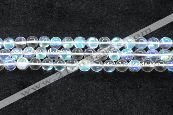 CMS1504 15.5 inches 12mm round synthetic moonstone beads wholesale