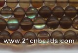 CMS1526 15.5 inches 6mm round matte synthetic moonstone beads