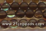 CMS1528 15.5 inches 10mm round matte synthetic moonstone beads