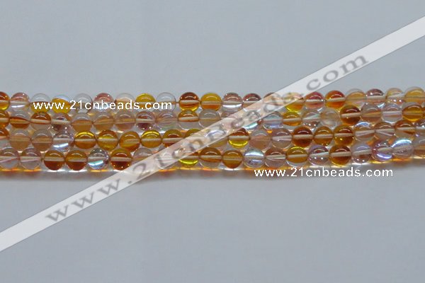 CMS1533 15.5 inches 10mm round synthetic moonstone beads wholesale