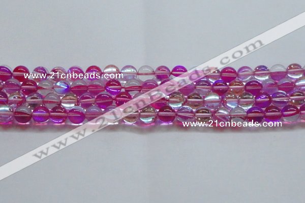 CMS1543 15.5 inches 10mm round synthetic moonstone beads wholesale