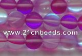 CMS1548 15.5 inches 10mm round matte synthetic moonstone beads