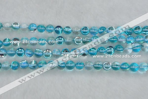 CMS1553 15.5 inches 10mm round synthetic moonstone beads wholesale