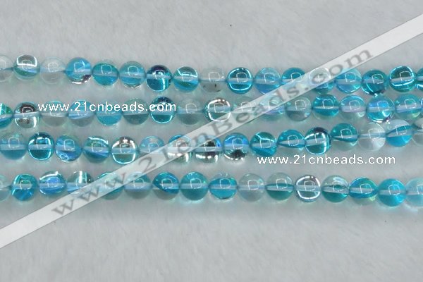 CMS1554 15.5 inches 12mm round synthetic moonstone beads wholesale