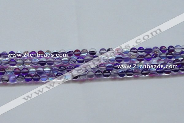 CMS1571 15.5 inches 6mm round synthetic moonstone beads wholesale