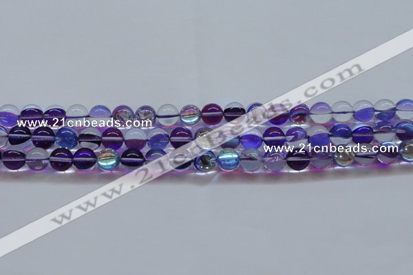 CMS1573 15.5 inches 10mm round synthetic moonstone beads wholesale