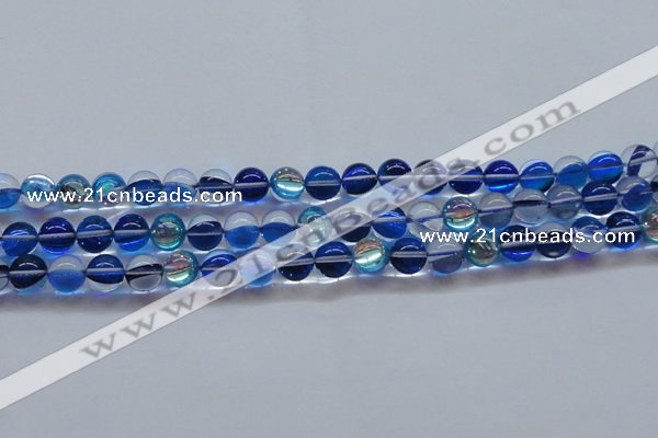 CMS1583 15.5 inches 10mm round synthetic moonstone beads wholesale