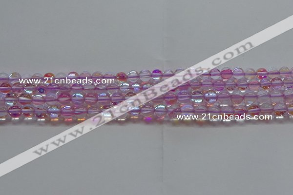 CMS1591 15.5 inches 6mm round synthetic moonstone beads wholesale