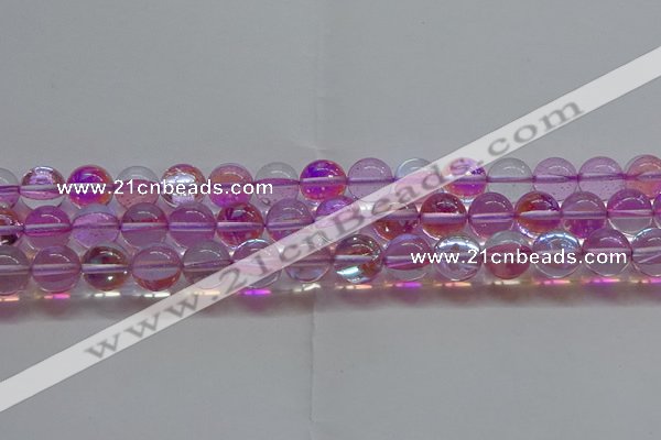 CMS1594 15.5 inches 12mm round synthetic moonstone beads wholesale