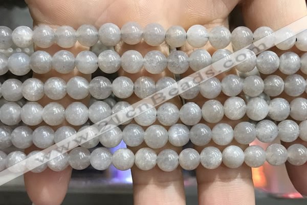 CMS1651 15.5 inches 6mm round grey moonstone beads wholesale