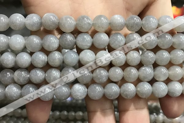 CMS1652 15.5 inches 8mm round grey moonstone beads wholesale