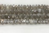 CMS1660 15.5 inches 6*10mm - 8*11mm faceted tyre moonstone beads