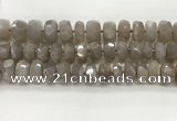 CMS1661 15.5 inches 6*12mm - 8*13mm faceted tyre moonstone beads