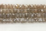 CMS1664 15.5 inches 6*10mm - 8*11mm faceted tyre moonstone beads