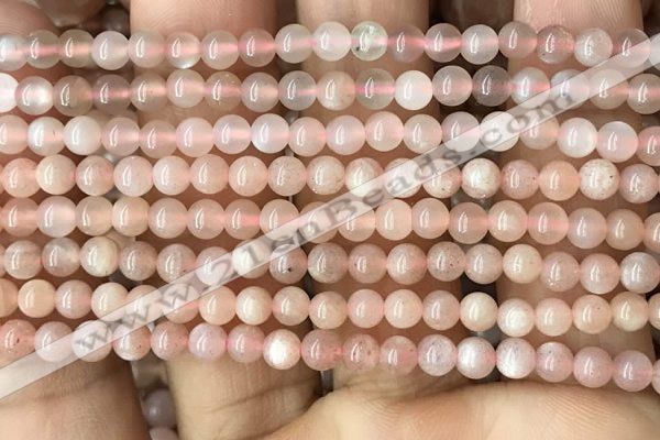 CMS1670 15.5 inches 4mm round moonstone beads wholesale