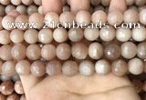 CMS1681 15.5 inches 12mm faceted round moonstone beads wholesale