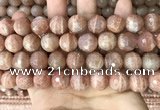 CMS1682 15.5 inches 14mm faceted round moonstone beads wholesale