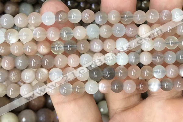 CMS1685 15.5 inches 6mm round rainbow moonstone beads wholesale