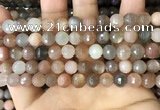 CMS1693 15.5 inches 8mm faceted round rainbow moonstone beads